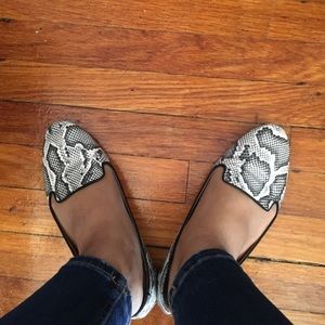 Snakeskin loafers